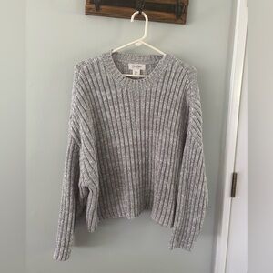 Gray Ribbed Sweater